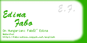 edina fabo business card